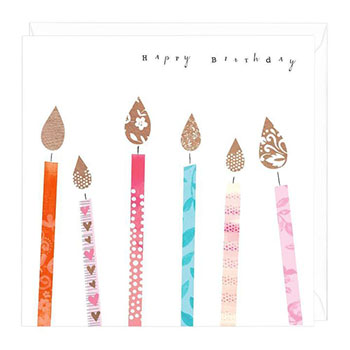 Card Colourful Candles